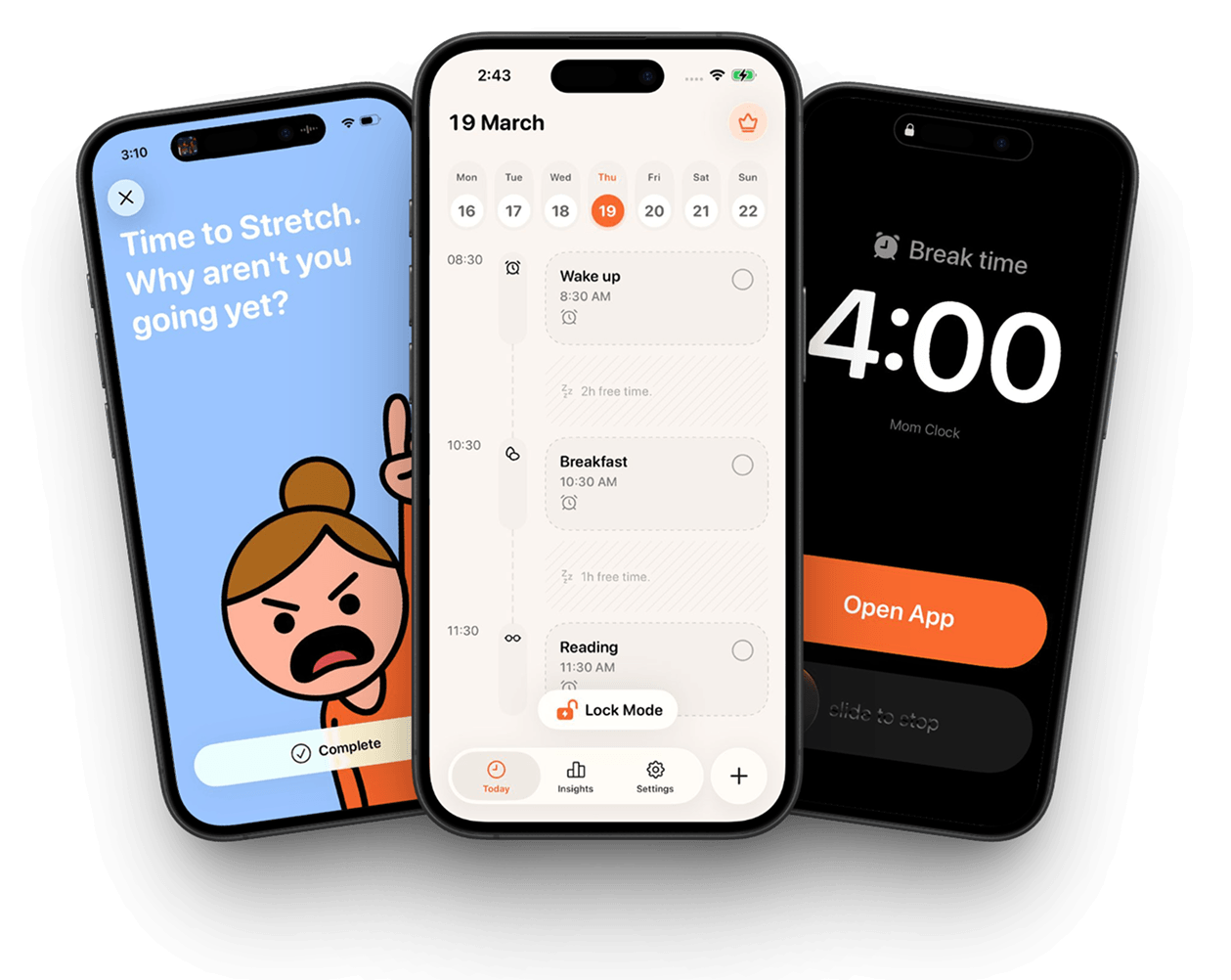 Mom Clock - Strict Alarms & Block Distractions, Stay Focused Every Day